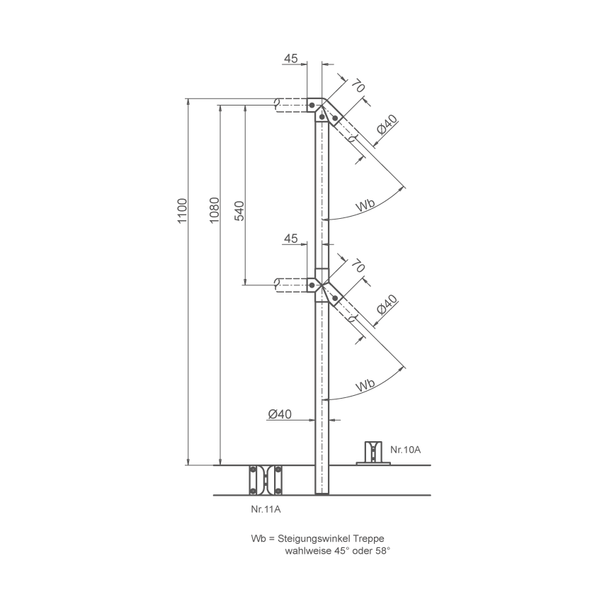 1010 | Treppenanschlusspfosten 1010 | Treppenanschlusspfosten
